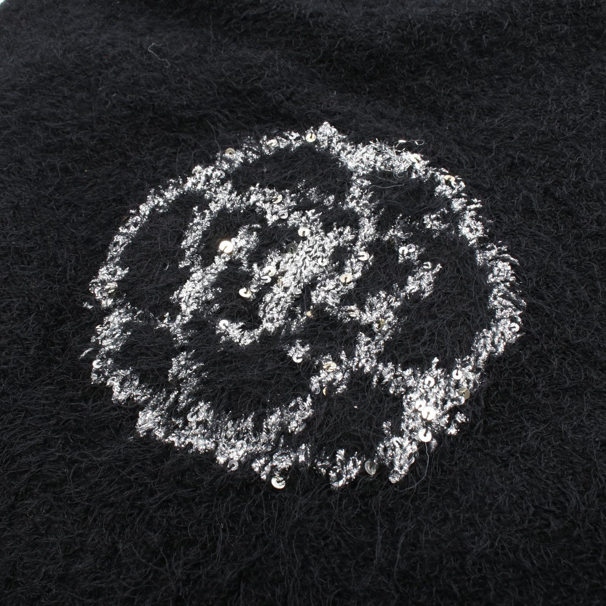 CHANEL Camellia Silk Cashmere Wool Sweater Size 36