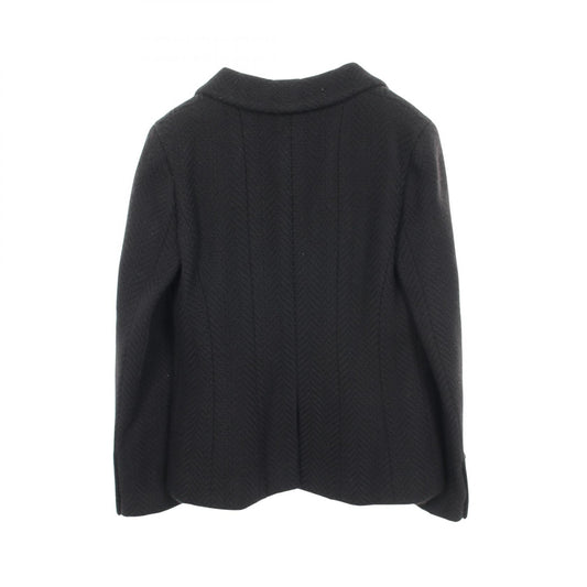 CHANEL Wool Tailored Blazer Black Size 40