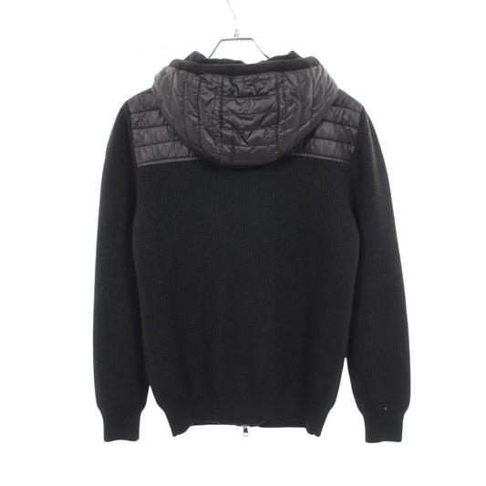 MONCLER Mixed Media Wool Nylon Hoodie Size S