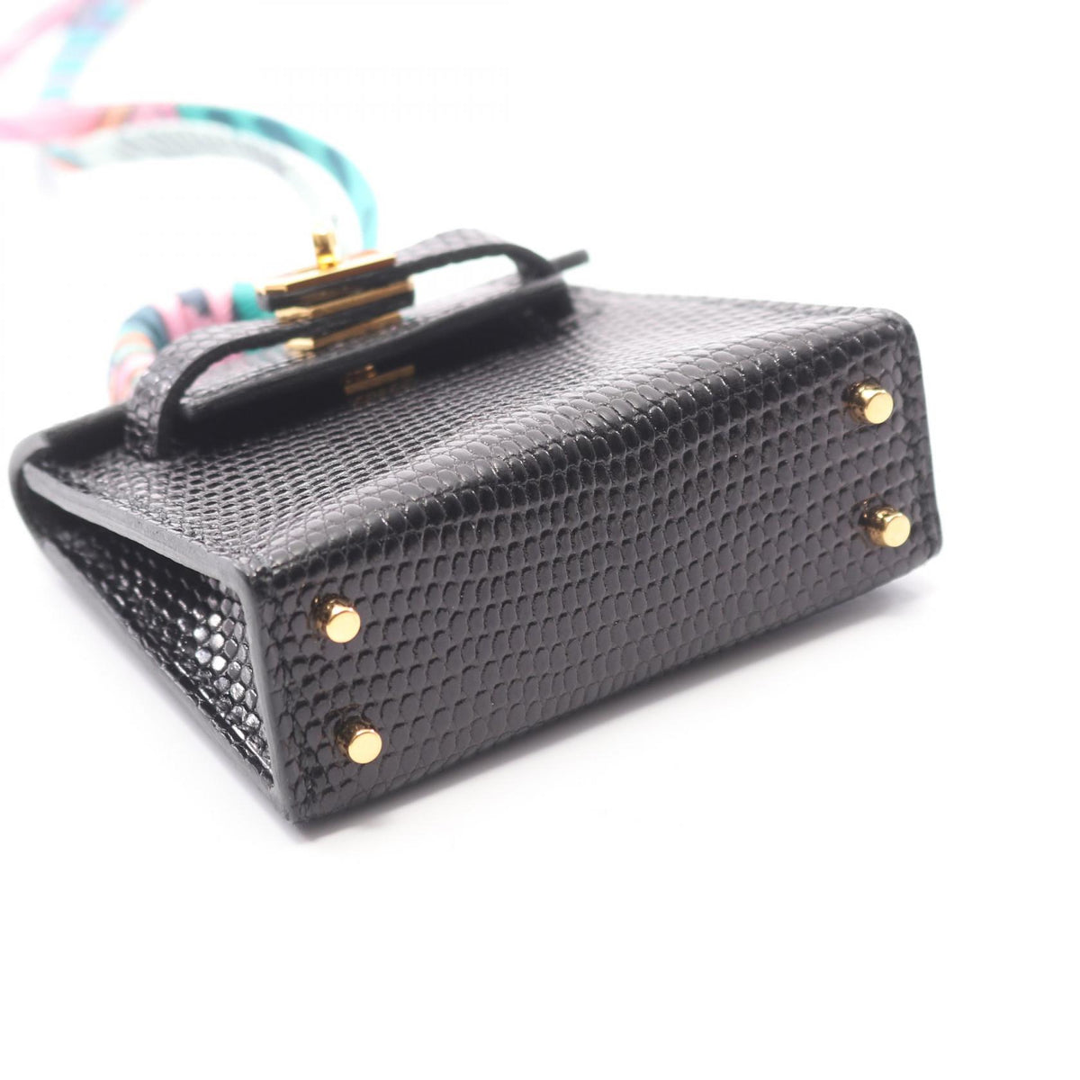 HERMES Kelly Twilly Black Multicolor