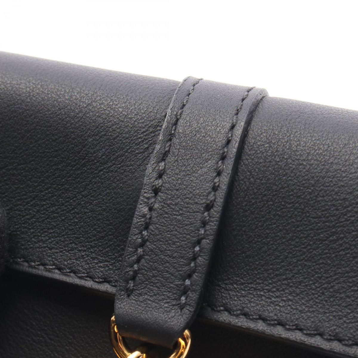 HERMES Glenan Compact Veau Wallet Black