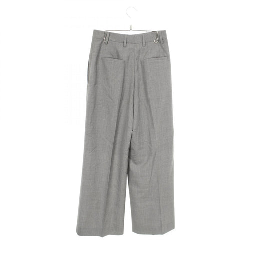 PRADA Wool Tuck Slacks Pants Grey Size 36
