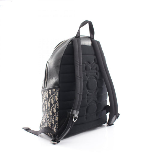 Dior Explorer Oblique Canvas Leather Backpack Navy
