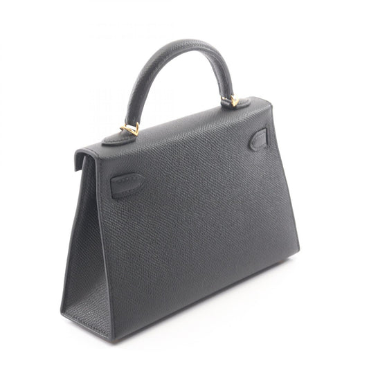 HERMES Mini Kelly 2 Sellier 2WAY Bag Black