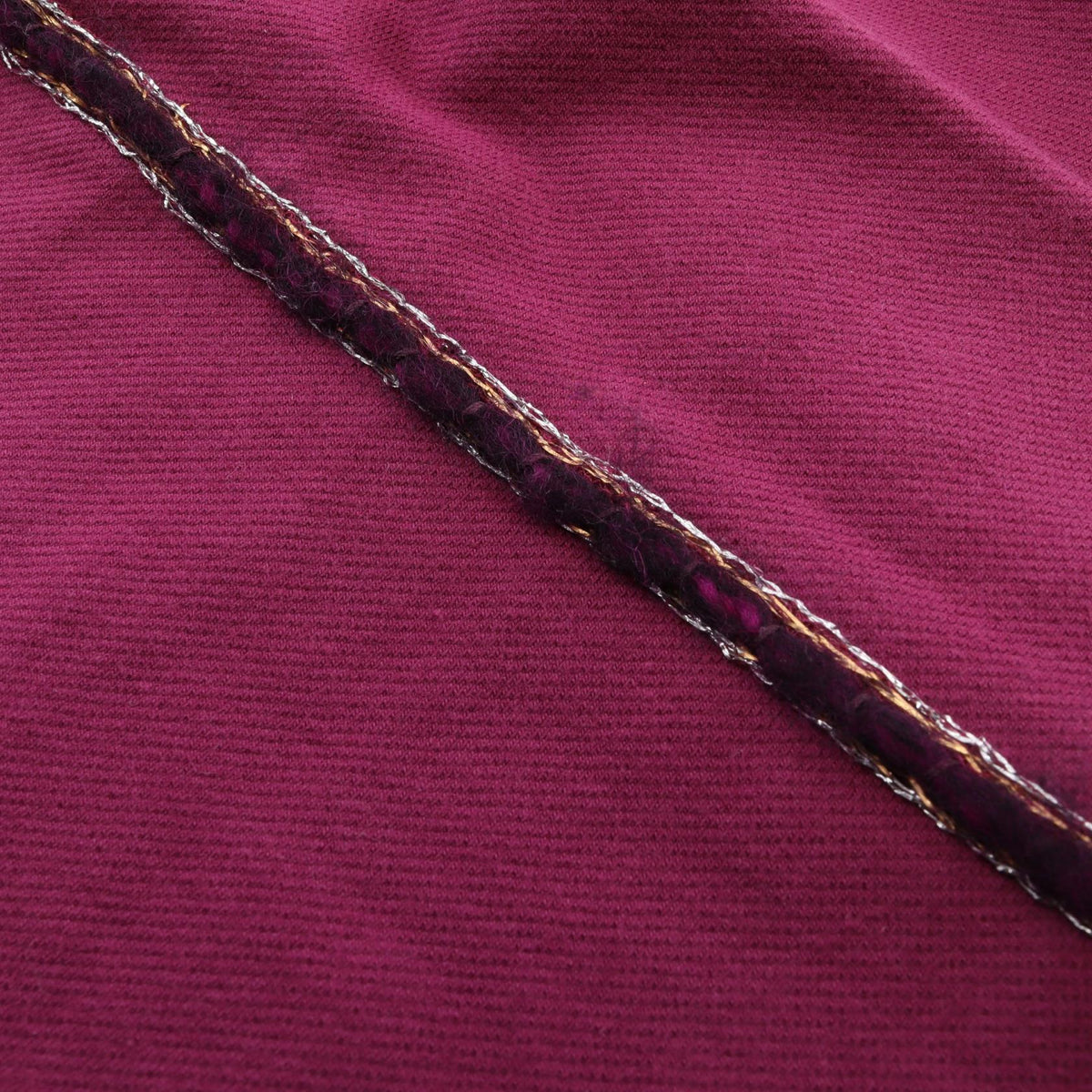 CHANEL Coco Mark Button Tweed Trim Pants Purple Size 34