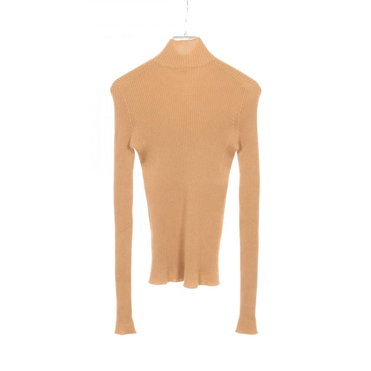 HERMES Turtleneck Cashmere Sweater Brown Size 38