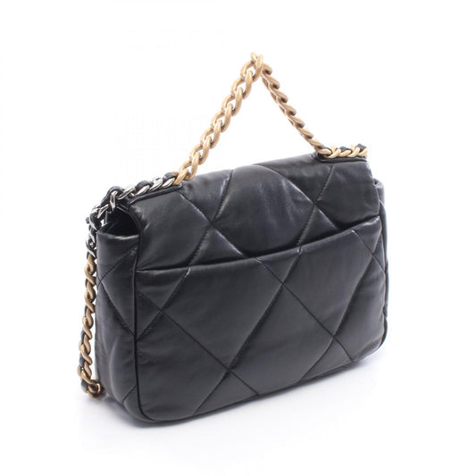 CHANEL 19 Matelassé Leather Bag Black