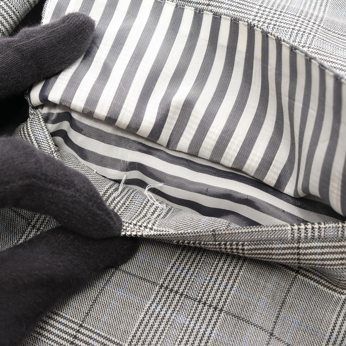 THOM BROWNE Glen Check Wool Silk Blazer Size 0