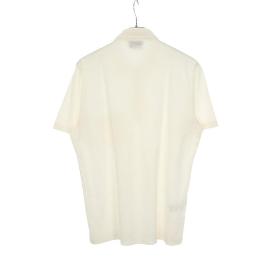 HERMES Short Sleeve Cotton Polo Shirt White Size L
