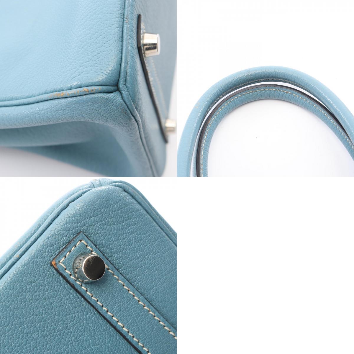 HERMES Birkin 30 Bleu Jean Handle Bag
