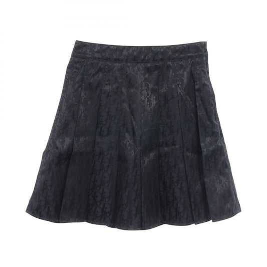 Dior Oblique Pleated Nylon Mini Skirt Navy Size 34