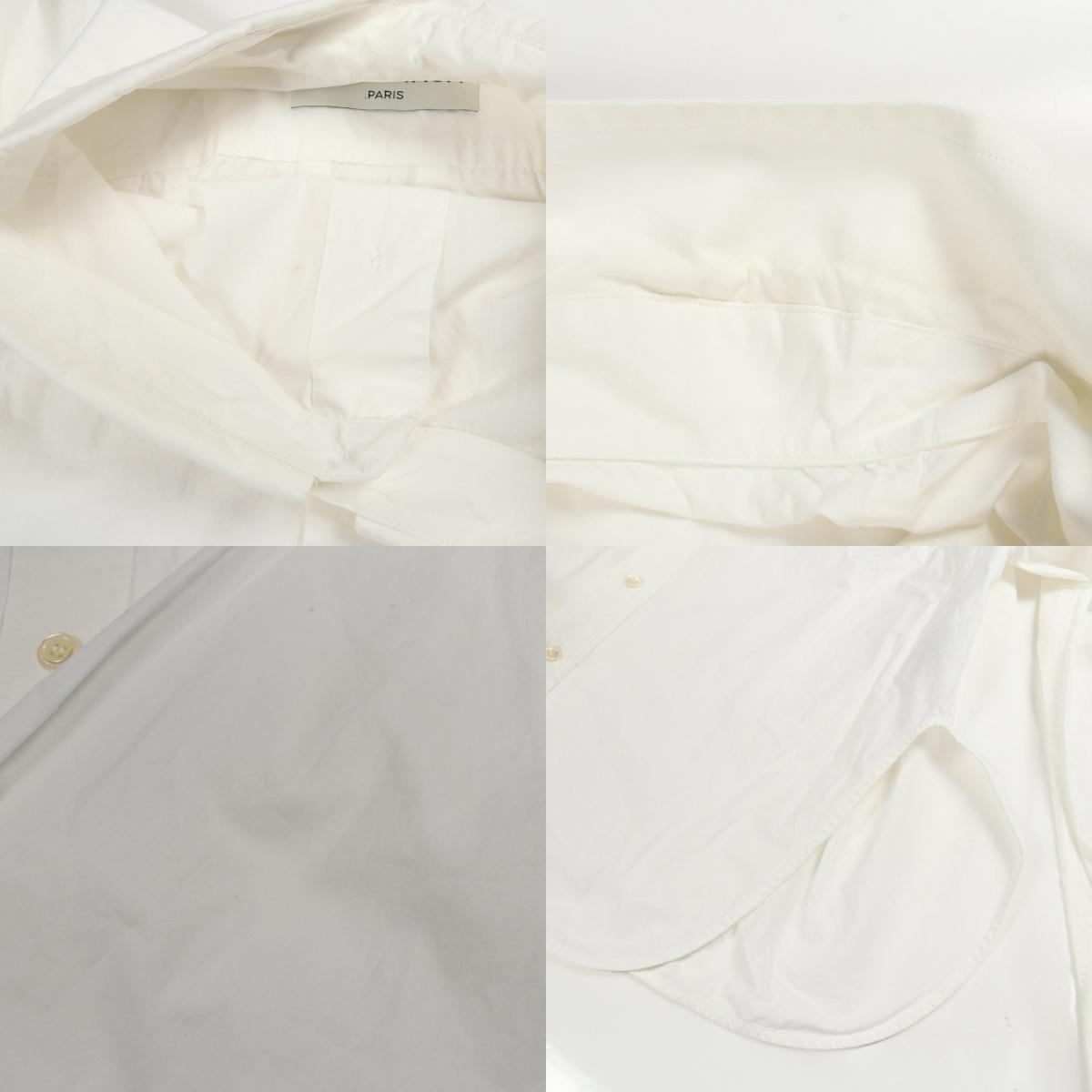 BALENCIAGA Cotton Swing Collar Shirt White Size 34