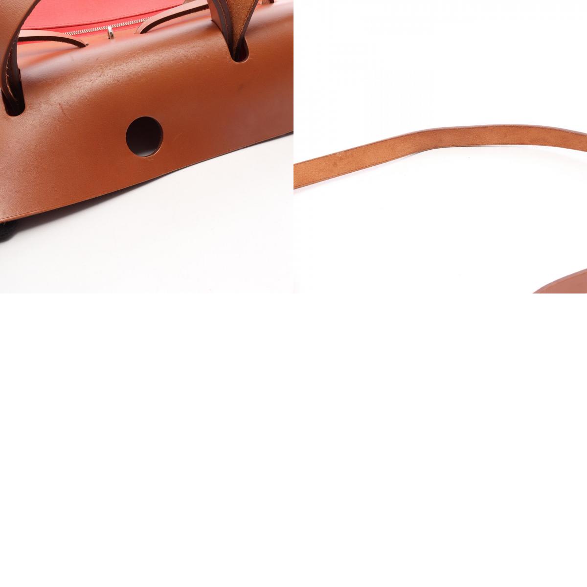 HERMES Herbag Zip PM Rose Canvas Handbag