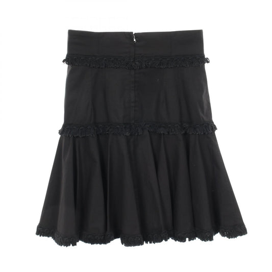 DOLCE & GABBANA Black Fringe Skirt Size 38