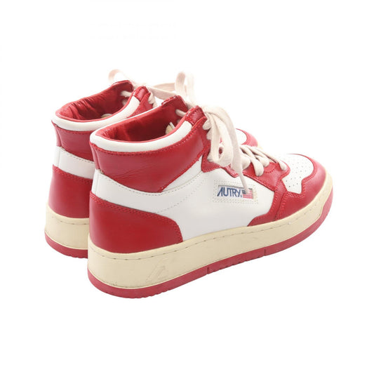 AUTRY MEDALIST MID Leather Sneakers Red Size 38