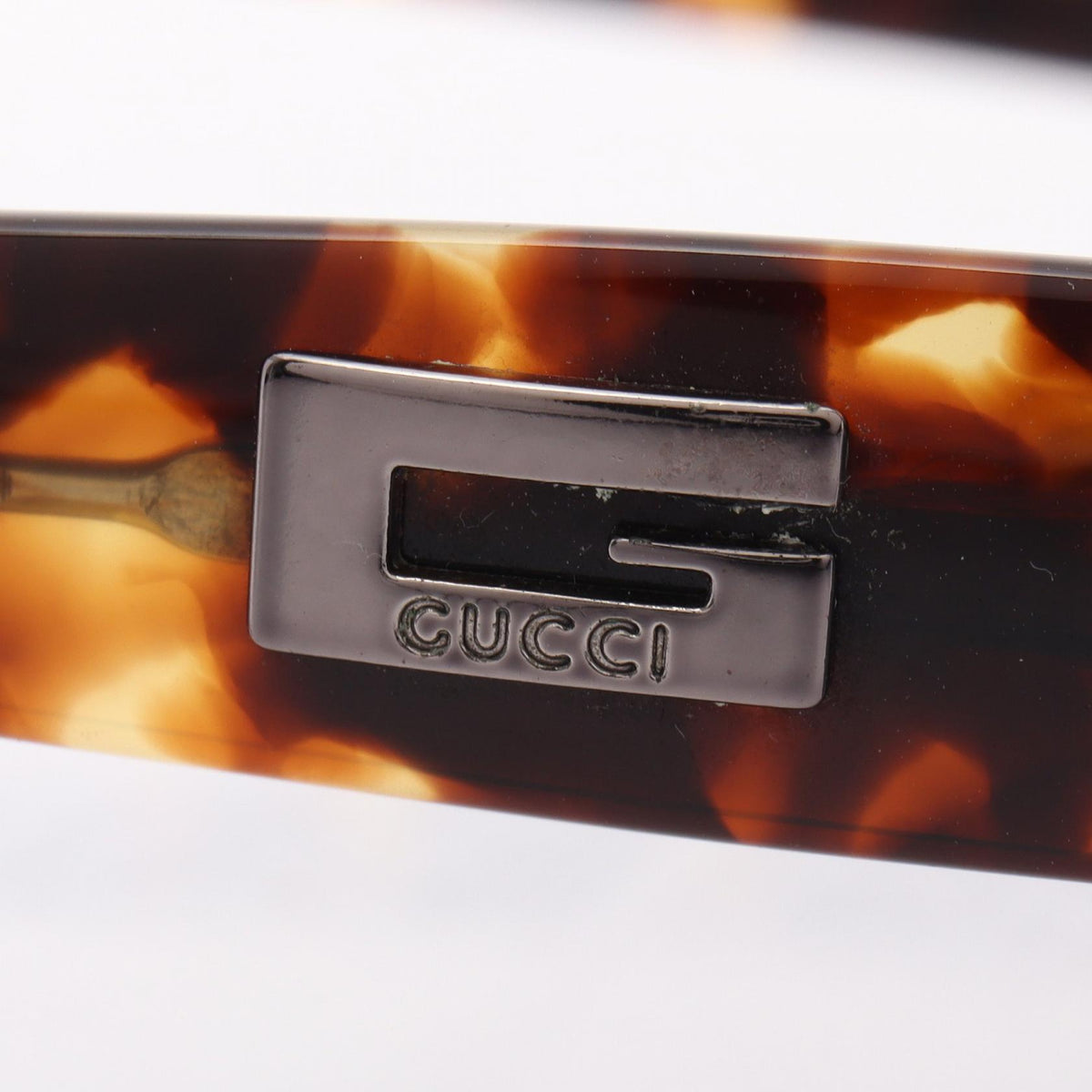 GUCCI Metal Logo Vintage Sunglasses Brown