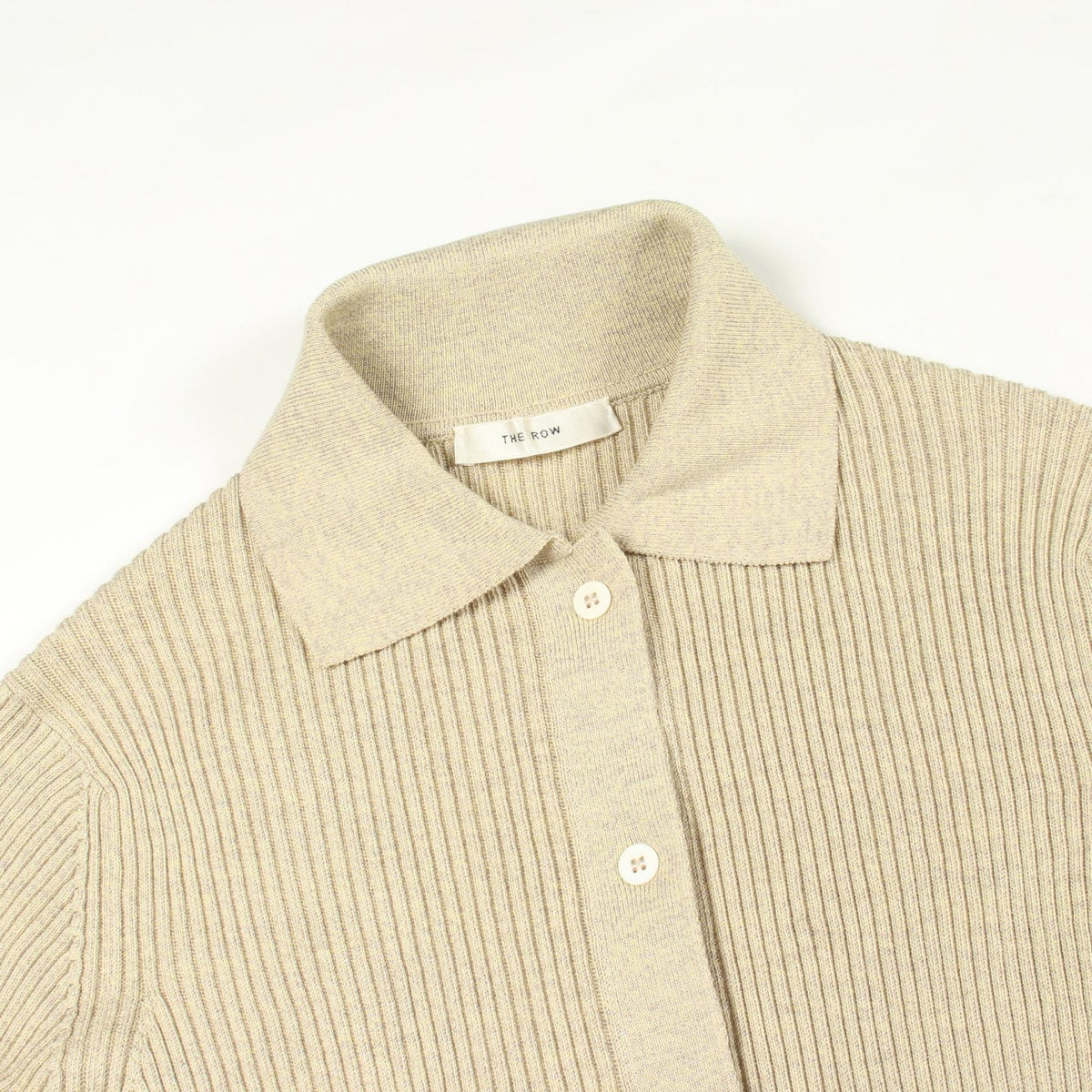 THE ROW Long Silk Cotton Cardigan Green Size XS