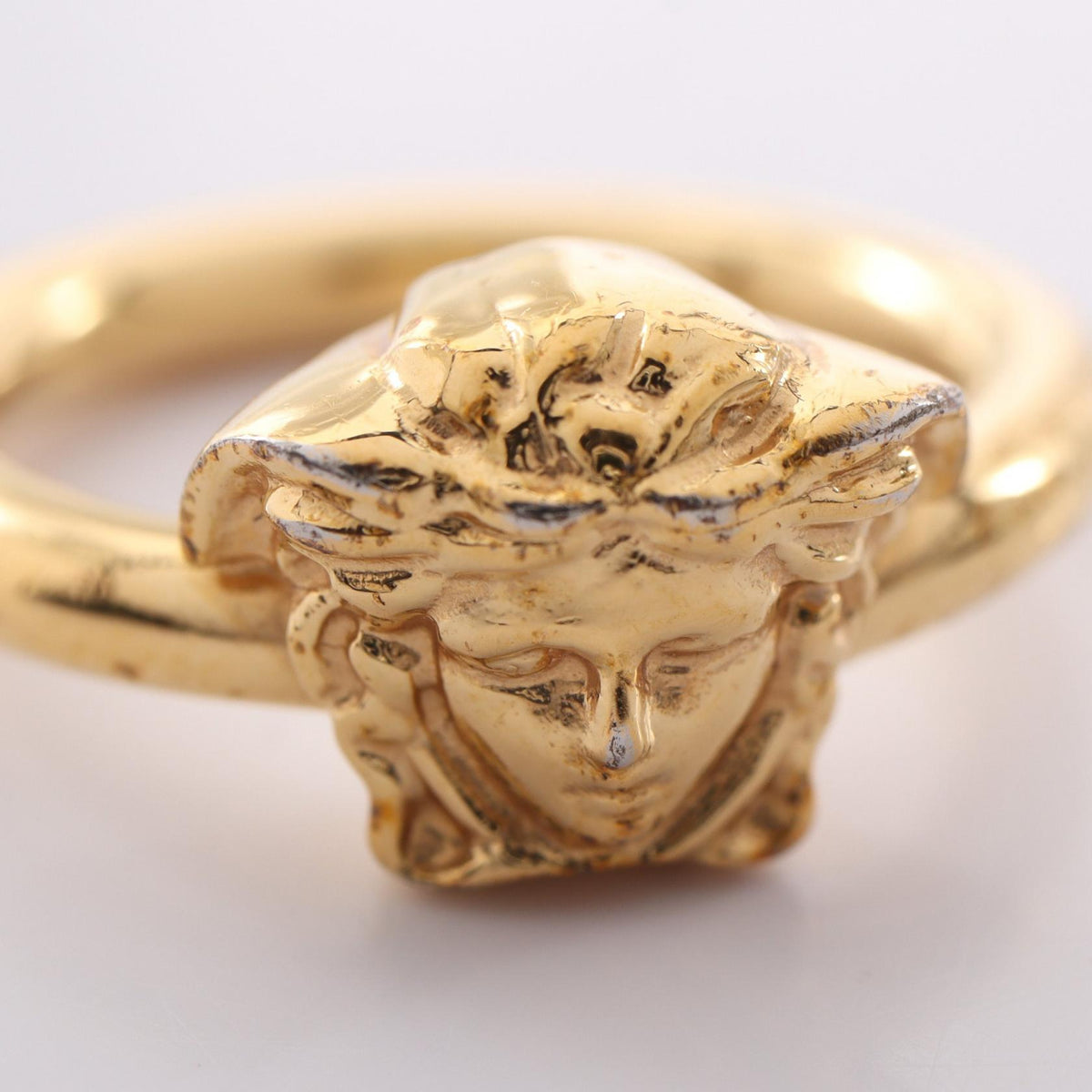 VERSACE Medusa Ring Gold Plated Size JP 6