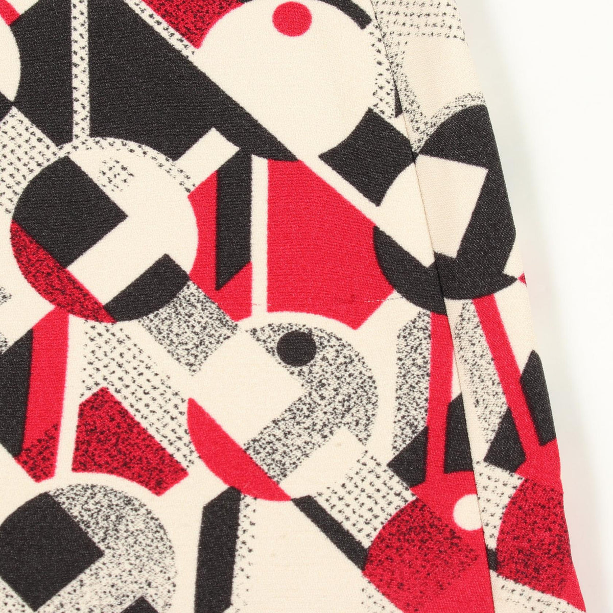 PRADA Rayon Graphic Print Skirt Beige Size 42
