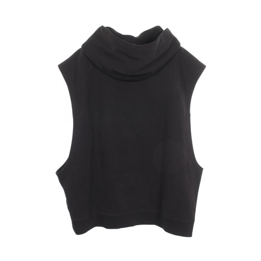 Valentino Embossed Logo Sleeveless Hoodie Black Size L