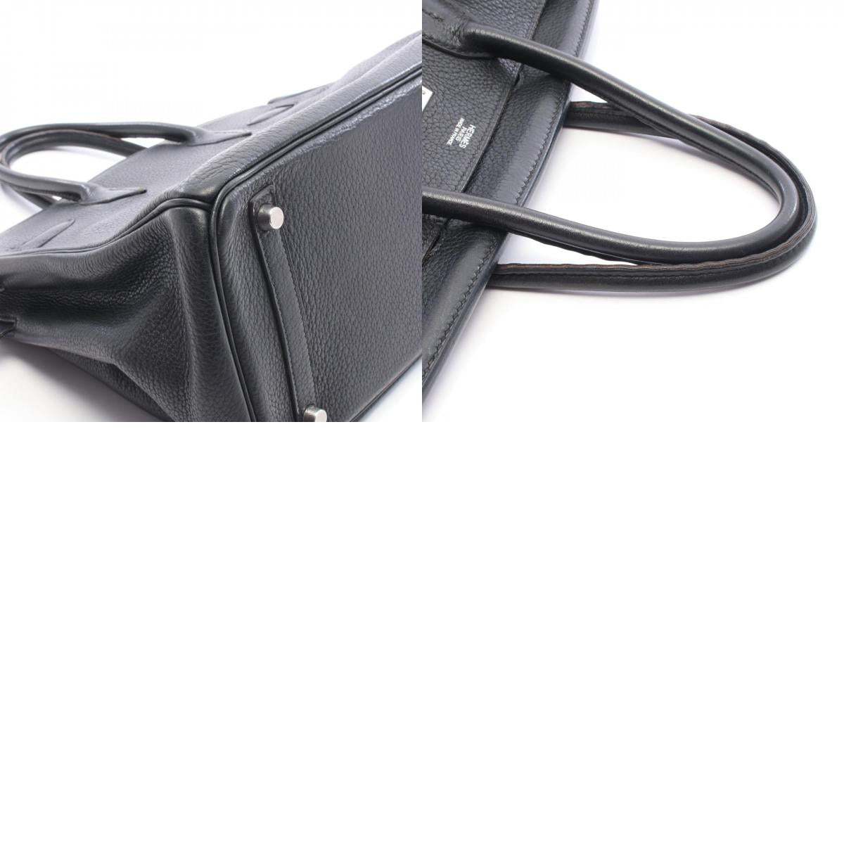 HERMES Birkin 30 Black Leather Bag