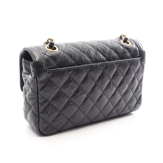 CHANEL Matelasse Caviar Skin Bag, Black