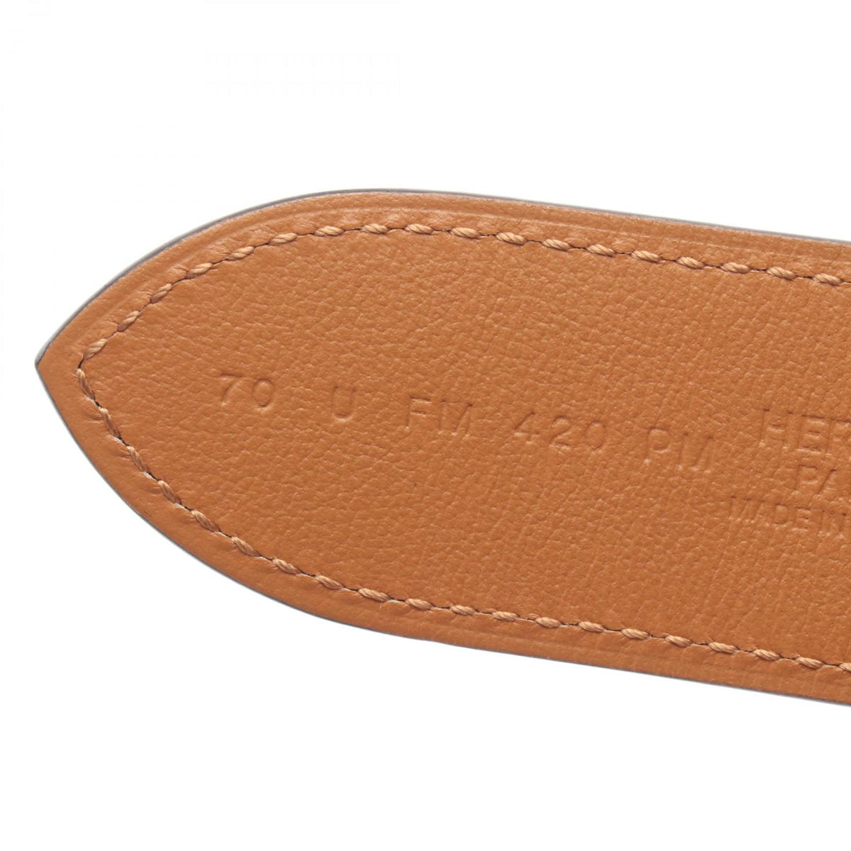 HERMES Sartore 32 Leather Belt Size 70