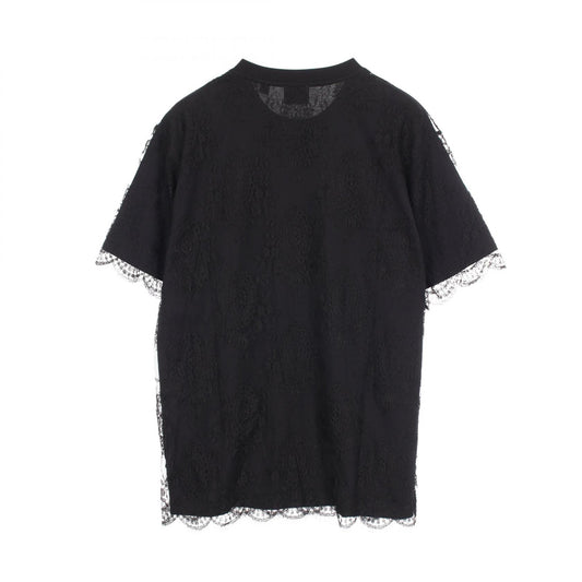 BURBERRY All-Over Lace Logo Print T-Shirt Size S