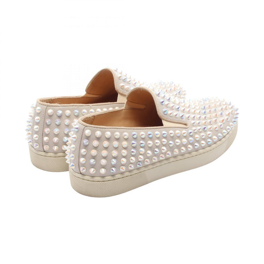 Christian Louboutin Aurora Spike Leather Slip-Ons Size 37