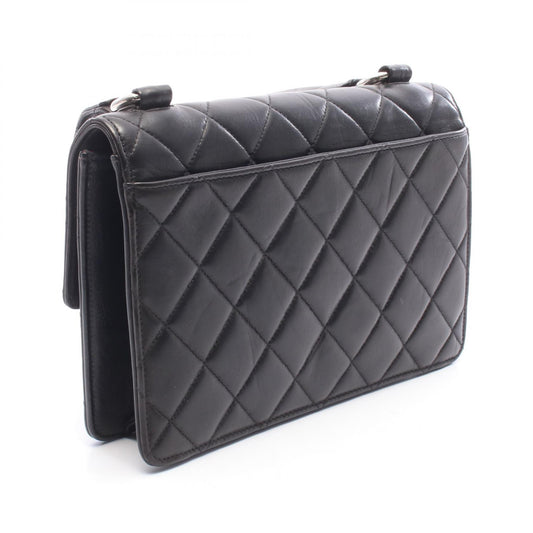 CHANEL Matelasse Lambskin Shoulder Bag Black