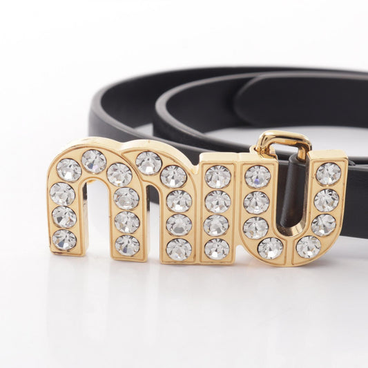 Miu Miu Logo Leather Belt Size 30/75