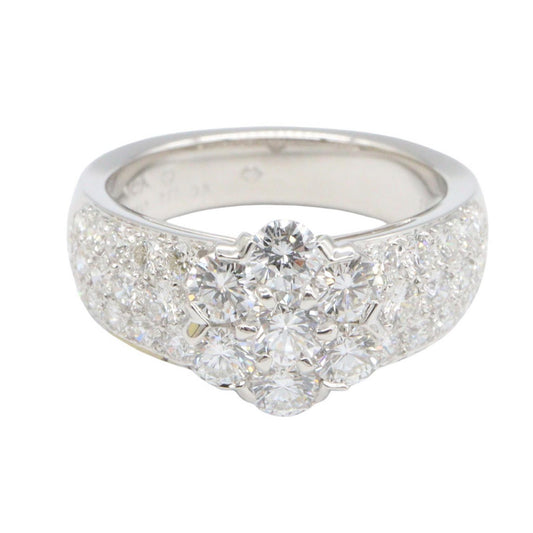 Van Cleef & Arpels Fleurette Diamond K18WG Ring Size JP 10.5