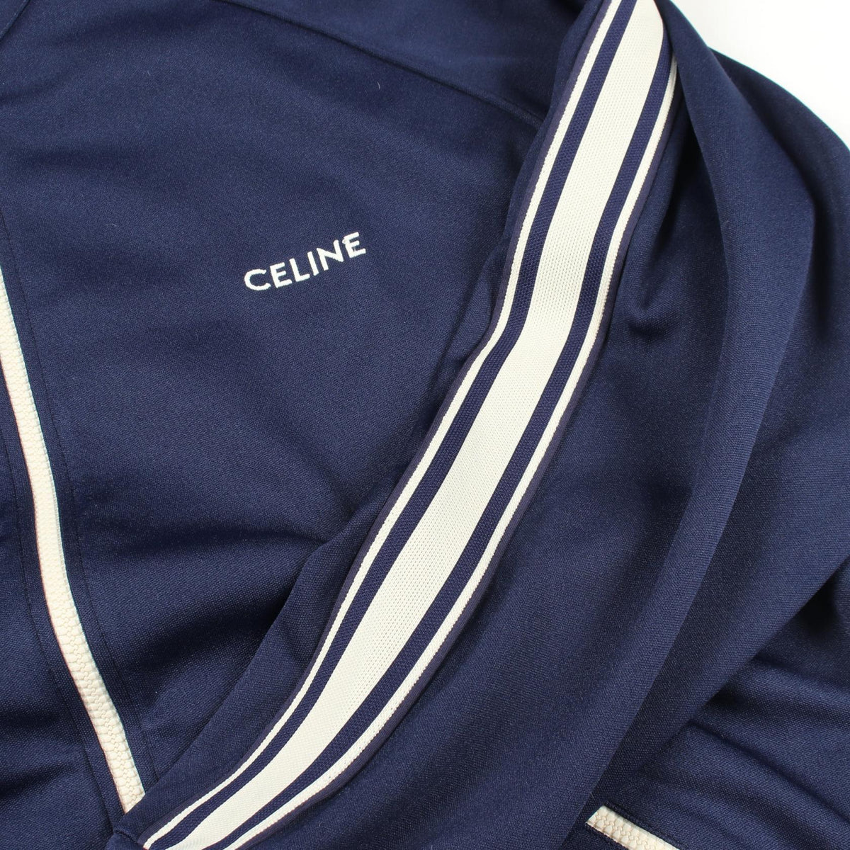 CELINE Double Face Jersey Polyester Navy Size L