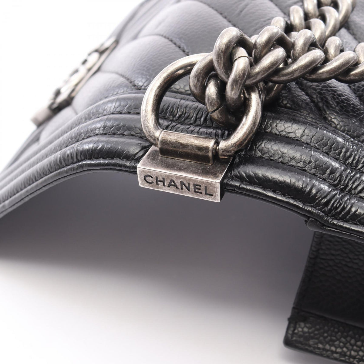 CHANEL Boy Chanel Small Caviar Bag Black