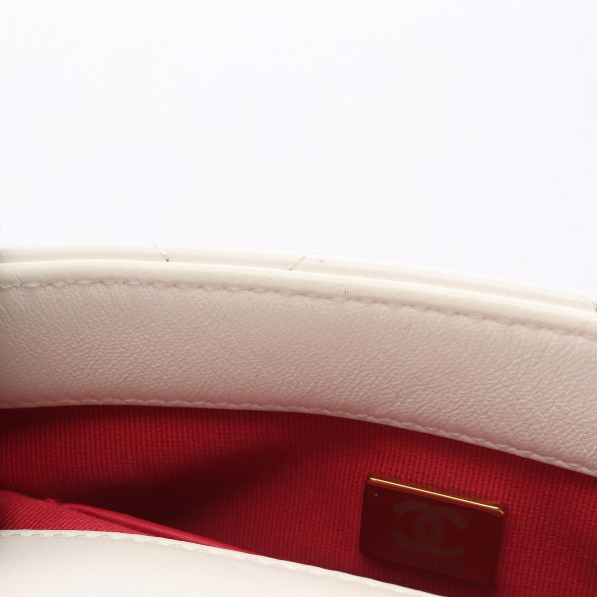 CHANEL Matelasse Heart Lock Bag White