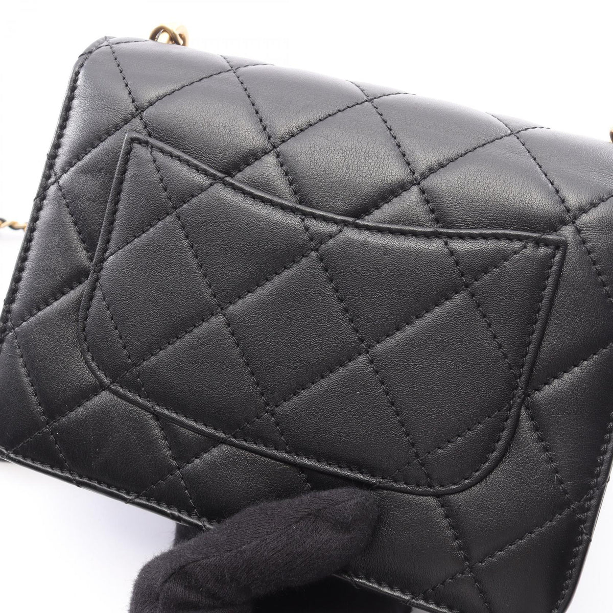 CHANEL Matelasse 2WAY Lambskin Bag Black