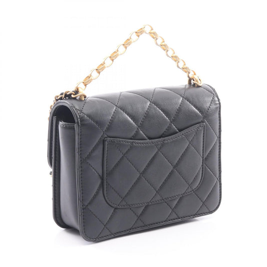 CHANEL Matelasse 2WAY Lambskin Bag Black