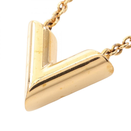 LOUIS VUITTON Essential V Gold Plated Necklace