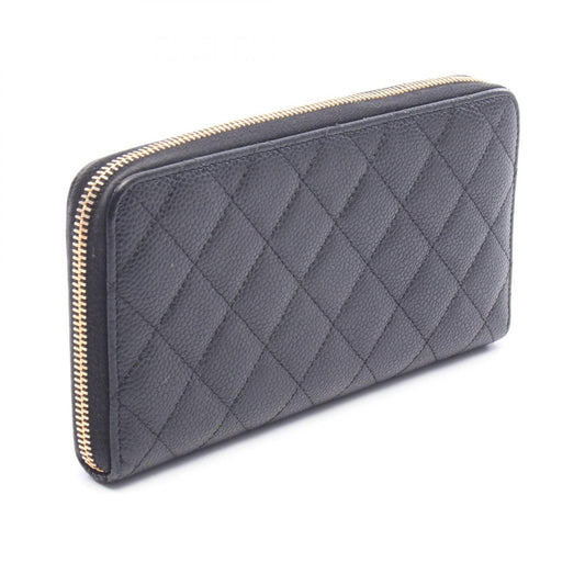 CHANEL Matelasse Caviar Skin Wallet Black
