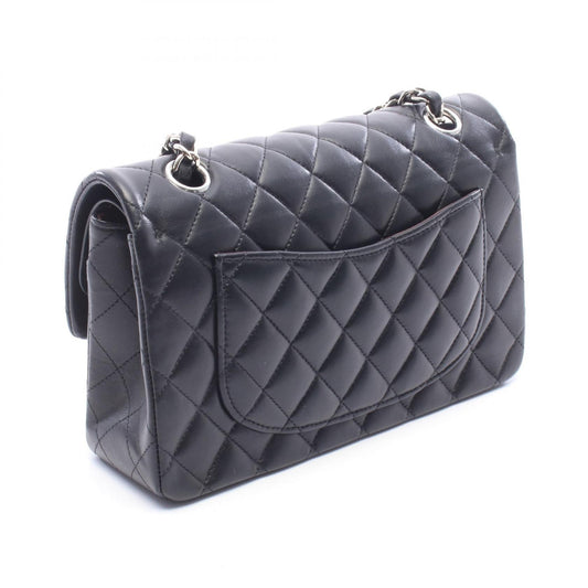 CHANEL Matelasse Double Black Lambskin Shoulder Bag
