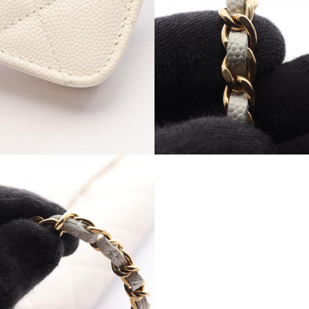 CHANEL Quilted Caviar Skin Shoulder Bag