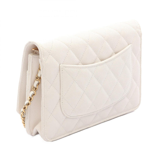 CHANEL Quilted Caviar Skin Shoulder Bag