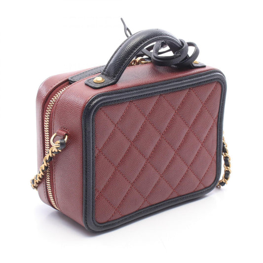 CHANEL CC Filigree Small Bag Bordeaux
