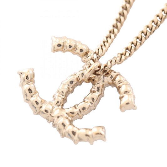 CHANEL D20K CC Mark Necklace Gold