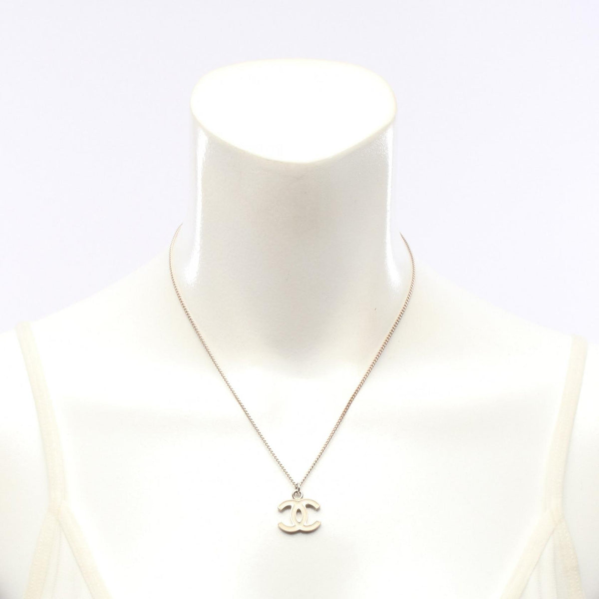 CHANEL Coco Mark Necklace Gold Plated