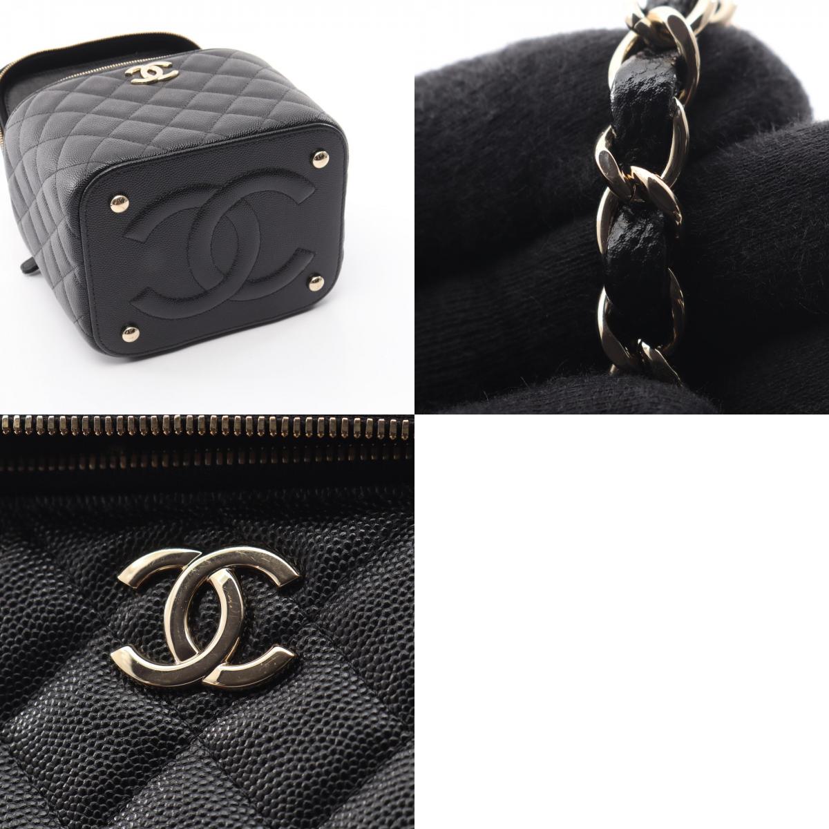 CHANEL Matelasse Caviar Skin Bag Black