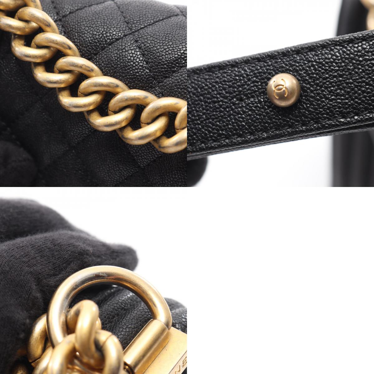 CHANEL Boy Chanel Small Shoulder Gold HW Shoulder Bag