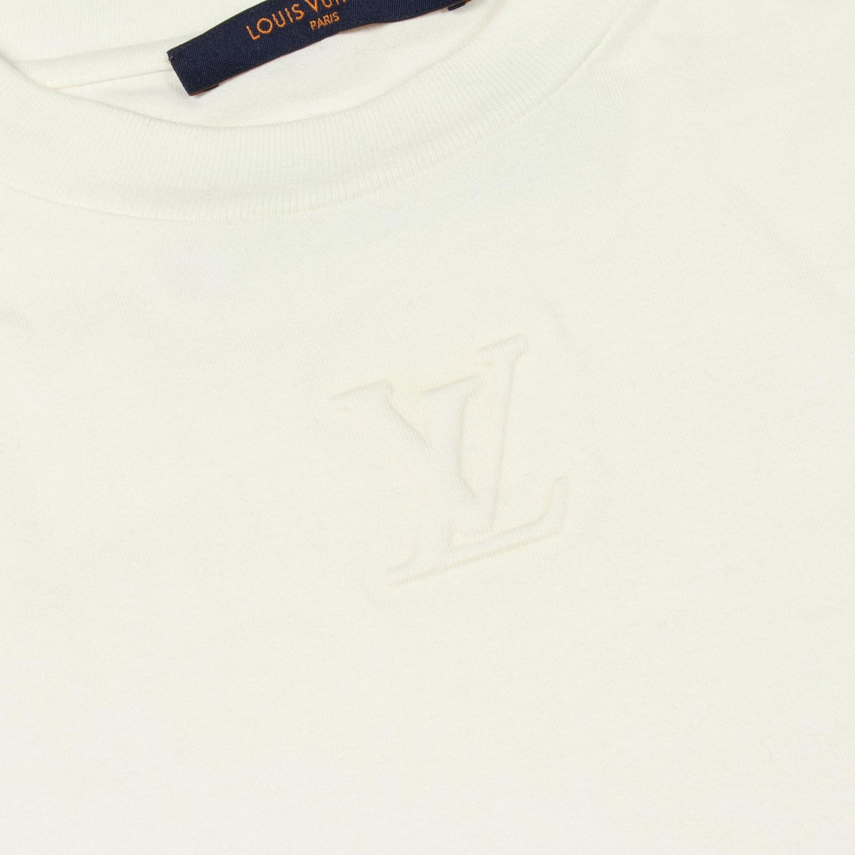LOUIS VUITTON Embossed LV Logo Long Sleeve T-Shirt Size XS