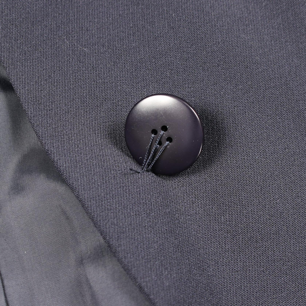 Dior Collarless Jacket Navy Wool Size 9