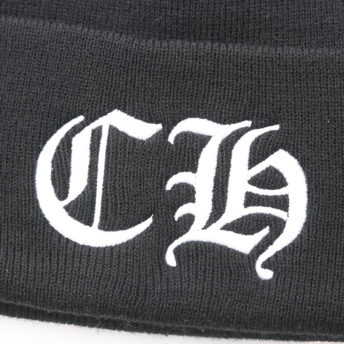 CHROME HEARTS CH Logo Embroidered Beanie Black Size ONE SIZE